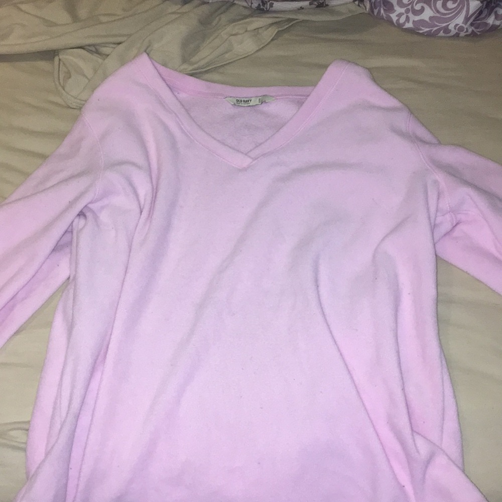 soft, pink, vneck